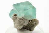 Cubic, Blue-Green Phantom Fluorite Crystals - China #197153-1